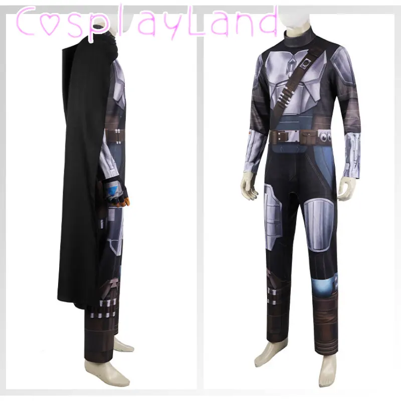 Planet War Role Playing Clothes Din Djarin Cosplay Costume Stretchy Bodysuit Carnival Halloween Jumpsuit Outfit Men Suit