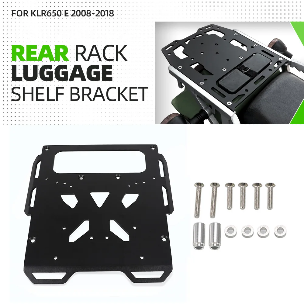 

Motorcycle Accessories Tailbox Support Holder For Kawasaki KLR650 KLR 650 2008-2018 2009 2010 Rear Rack Luggage Shelf Bracket