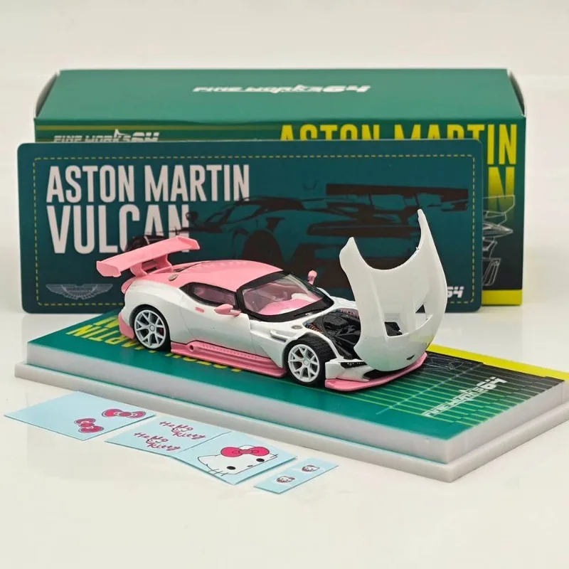Fine Works 1/64 Aston Martin Vulcan Alloy Motor Vehicle Toy Die-casting Metal Model Collection Boy Christmas Gifts
