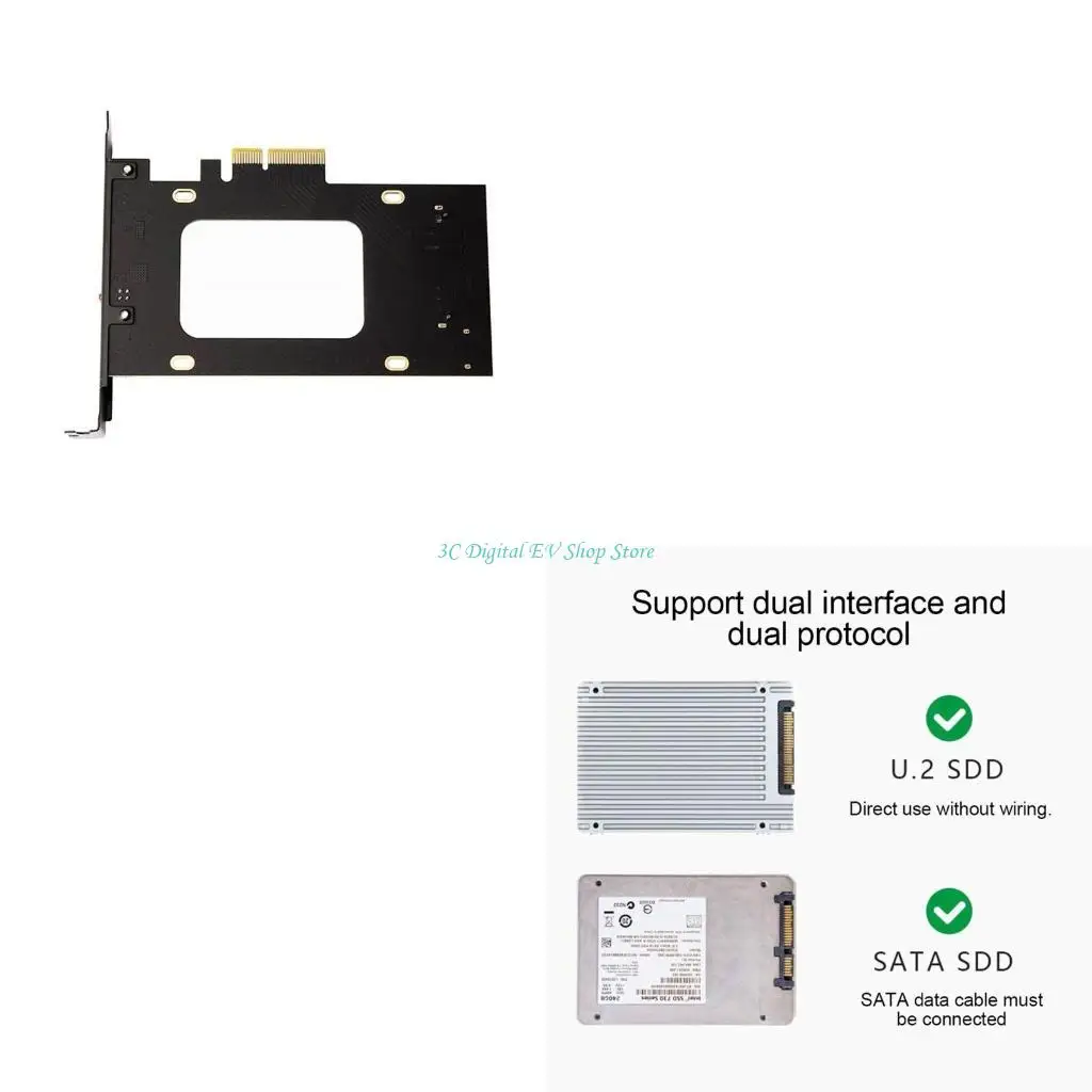 E74D PCIE Riser U.2 SSD to PCI for Express Adapter PCI Card Computer Hard Drive Computer Components Expansion Car