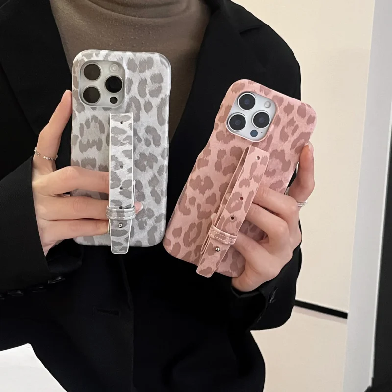 

Leopard print wristband5Color suitable for Apple16promaxPhone case with a unique retro and high-end feeliPhone15proInternet cele