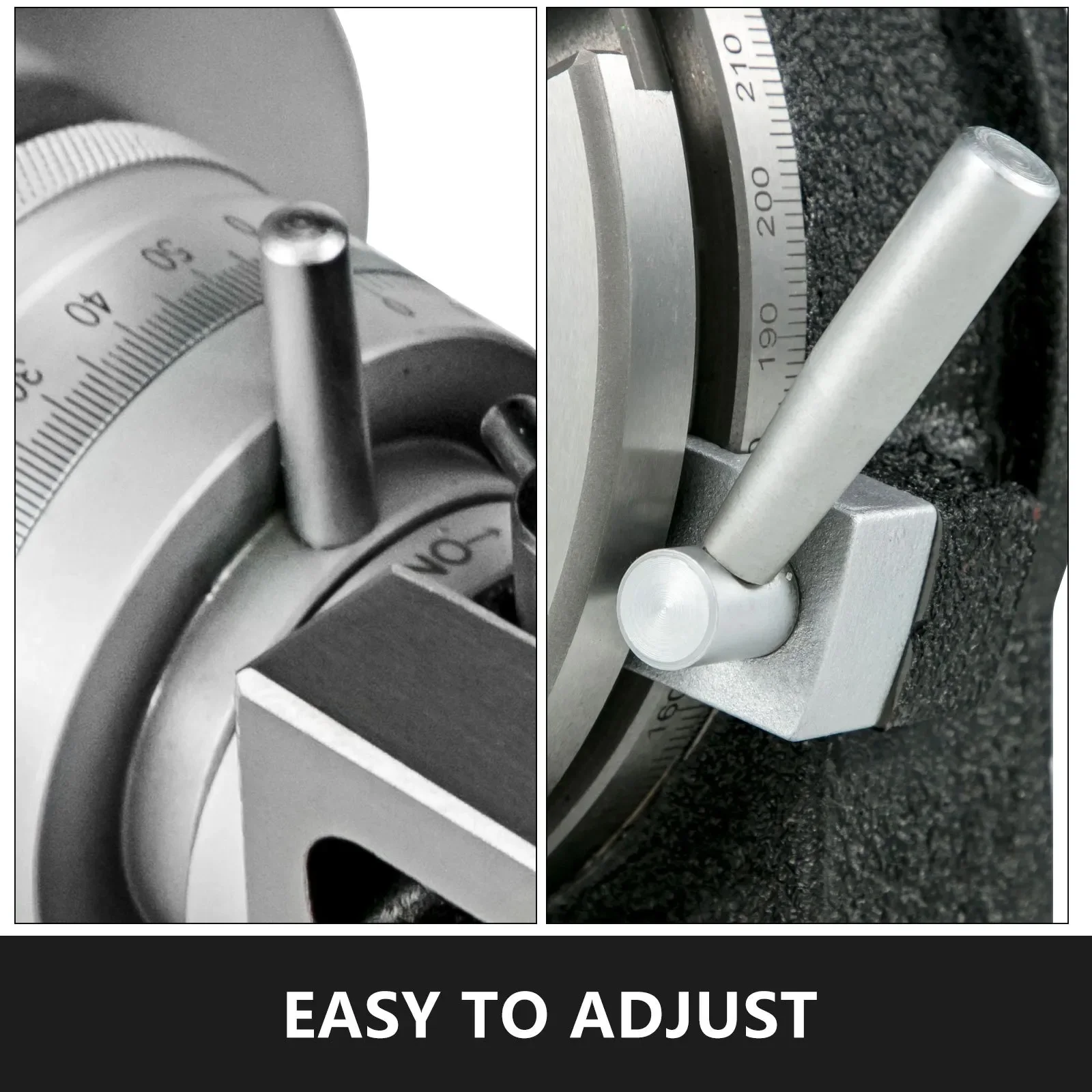 SIHAO Rotary Table 8In/200 MM  Horizontal Vertical HV8 3MT Milling Drilling Machine 3/ 4-Slot for Milling 360° Precision Working