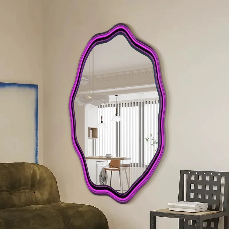 Espejos artísticos nórdicos, adorno, diseño estético Irregular, macramé, creativo, Espelho Grande Para Quarto, muebles de Roma