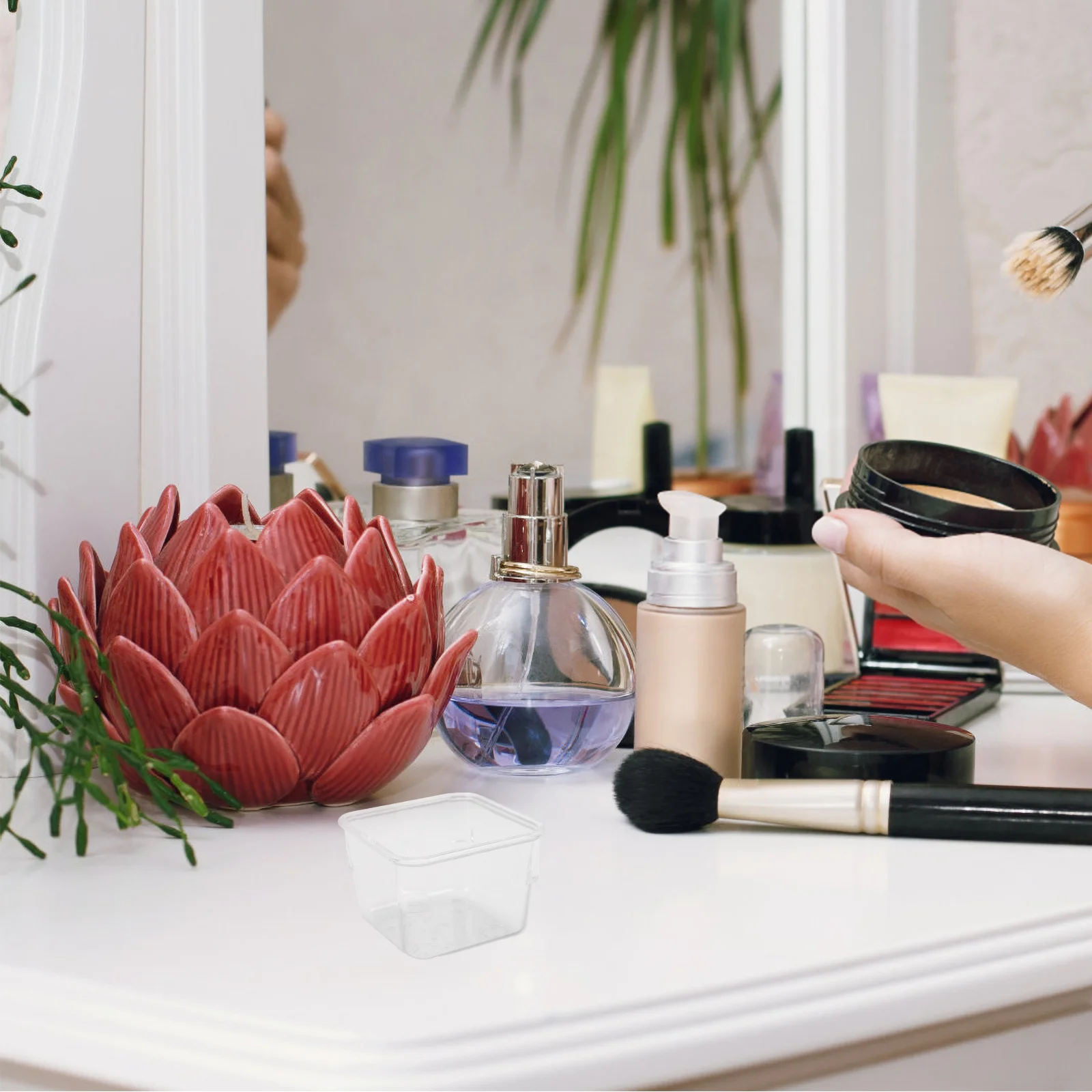 24 Stück durchsichtige Schubladen-Organizer aus Kunststoff, stapelbare Make-up-Aufbewahrungsboxen für kleine Gegenstände, Kosmetik-Zubehör, durchsichtige Kunststoff-Schubladen