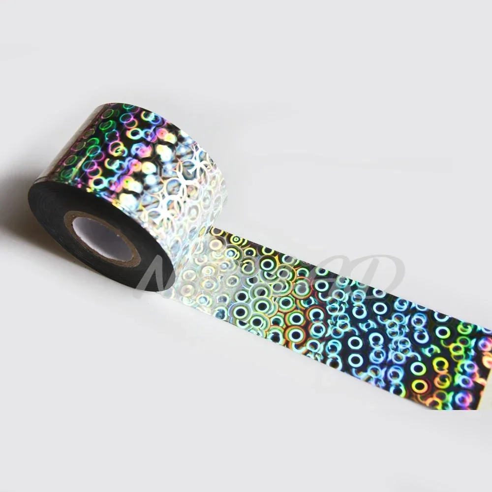 4cm X120meters Laser Silver Transfer Foils Hot Stamping Foil For Fishing Lure DIY Fishing Skin Material Laser Foil Waterdrop