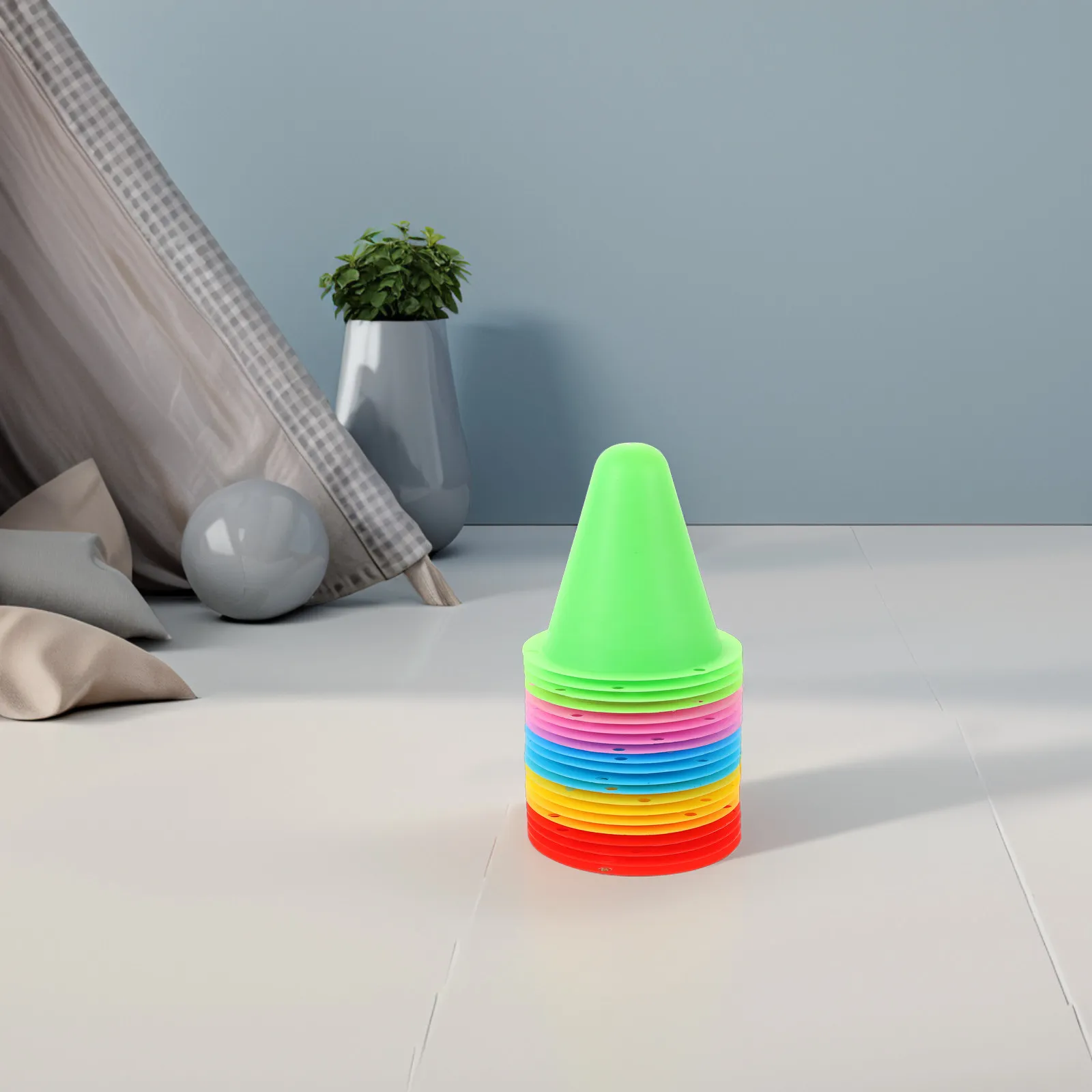 

20Pcs Roller Skating Training Cones Soft Impact-Reducing Vibrant Mini Cones for Skating Drills Obstacle Courses Sports Practice