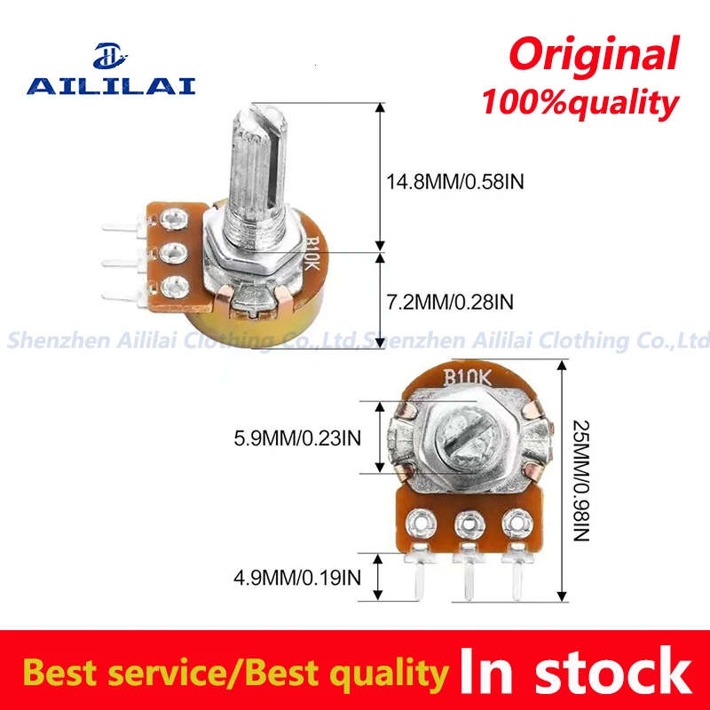 5PCS WH148 15mm 3pin Lineaire Potentiometer Met Moeren En Ringen 1K 2K 5K 10K 20K 50K 100K 200K 250K 500K 1M Potentiometers Kit