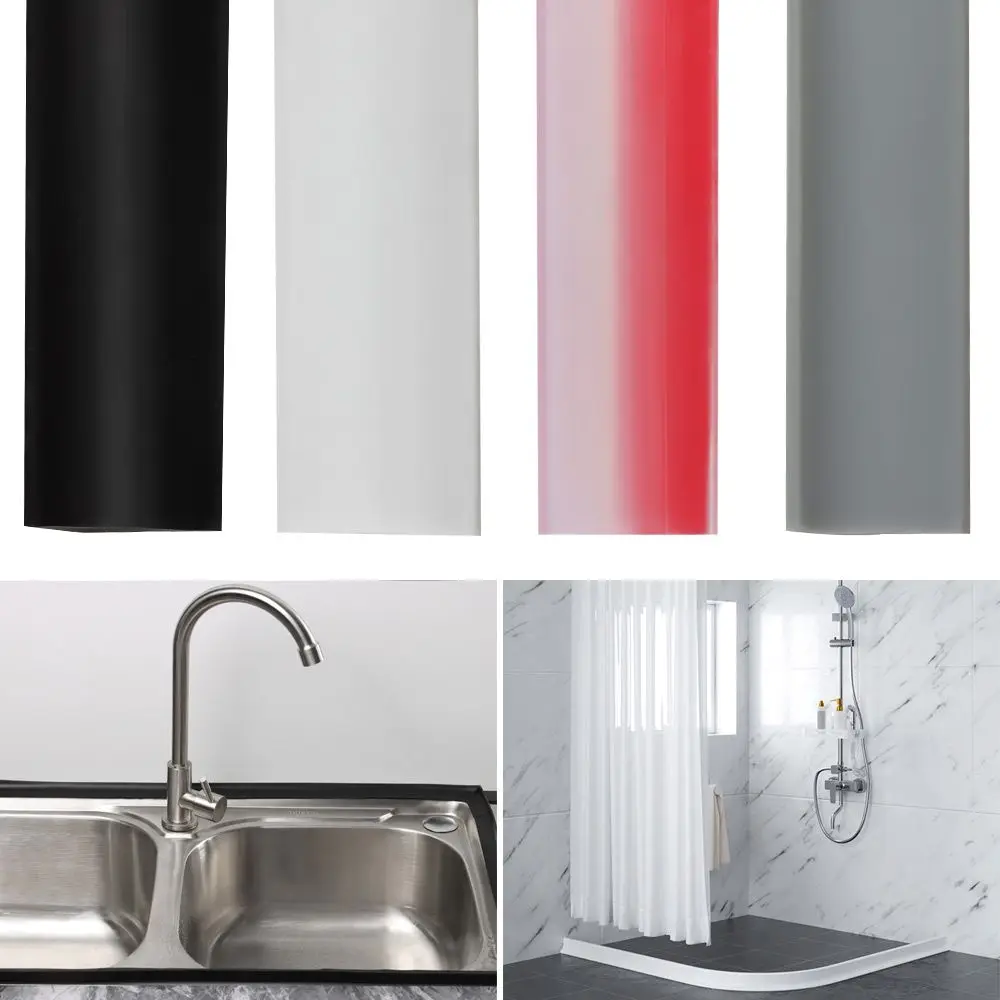 30-120cm Bathroom Water Stopper Silicone Retaining Strip Water Shower Dam Flood Barrier Dry And Wet Separation Blocker