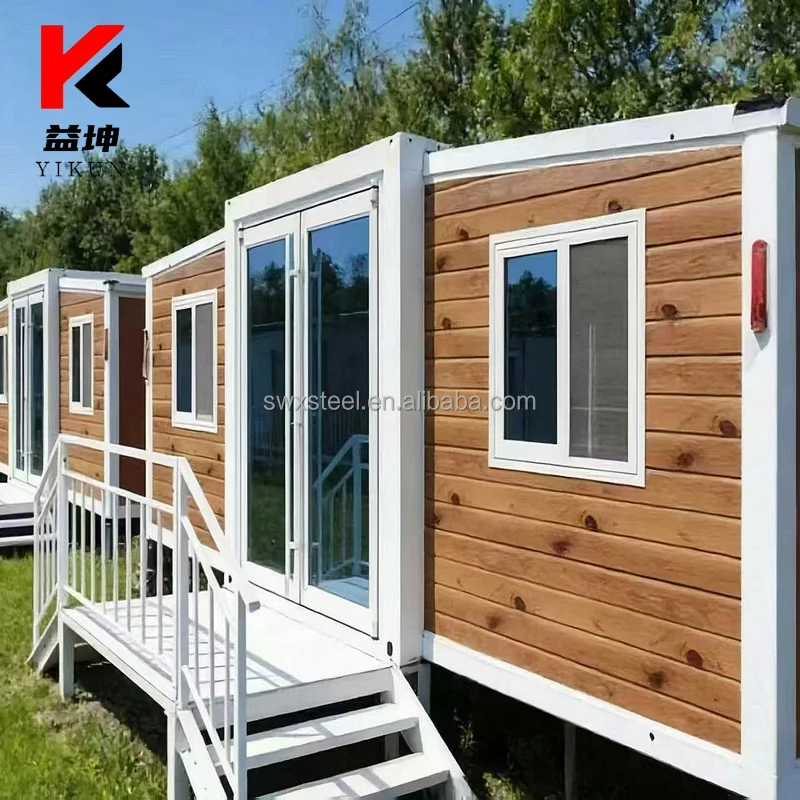 20ft 30ft 40ft Three Bedrooms, One Living Room, One Kitchen, and One Bathroom Expandable Portable Living Container