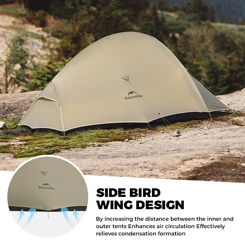 Naturehike Cloud Up Pro Tent 1 2 Person 20D Ultralight Portable