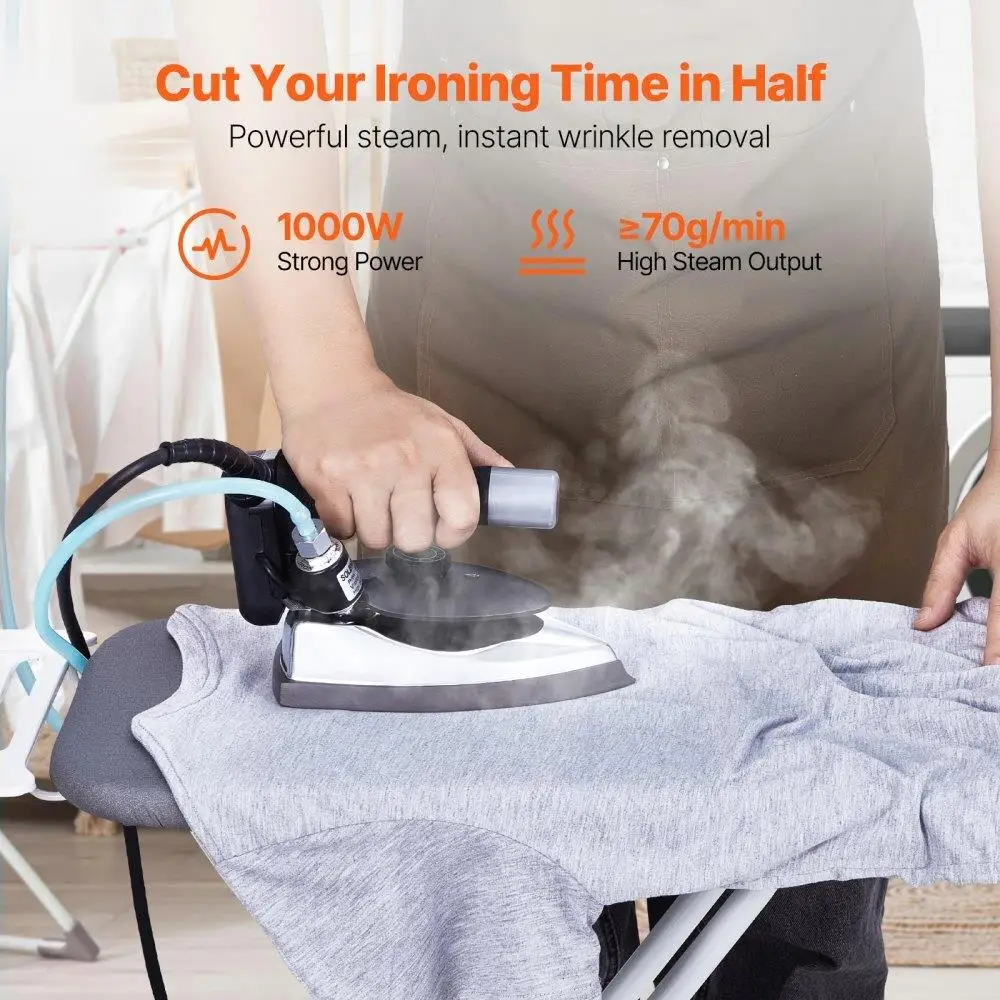 1000W Feed Steam Iron 35L Water Tank Heavy Duty Electric Iron for Professional Use