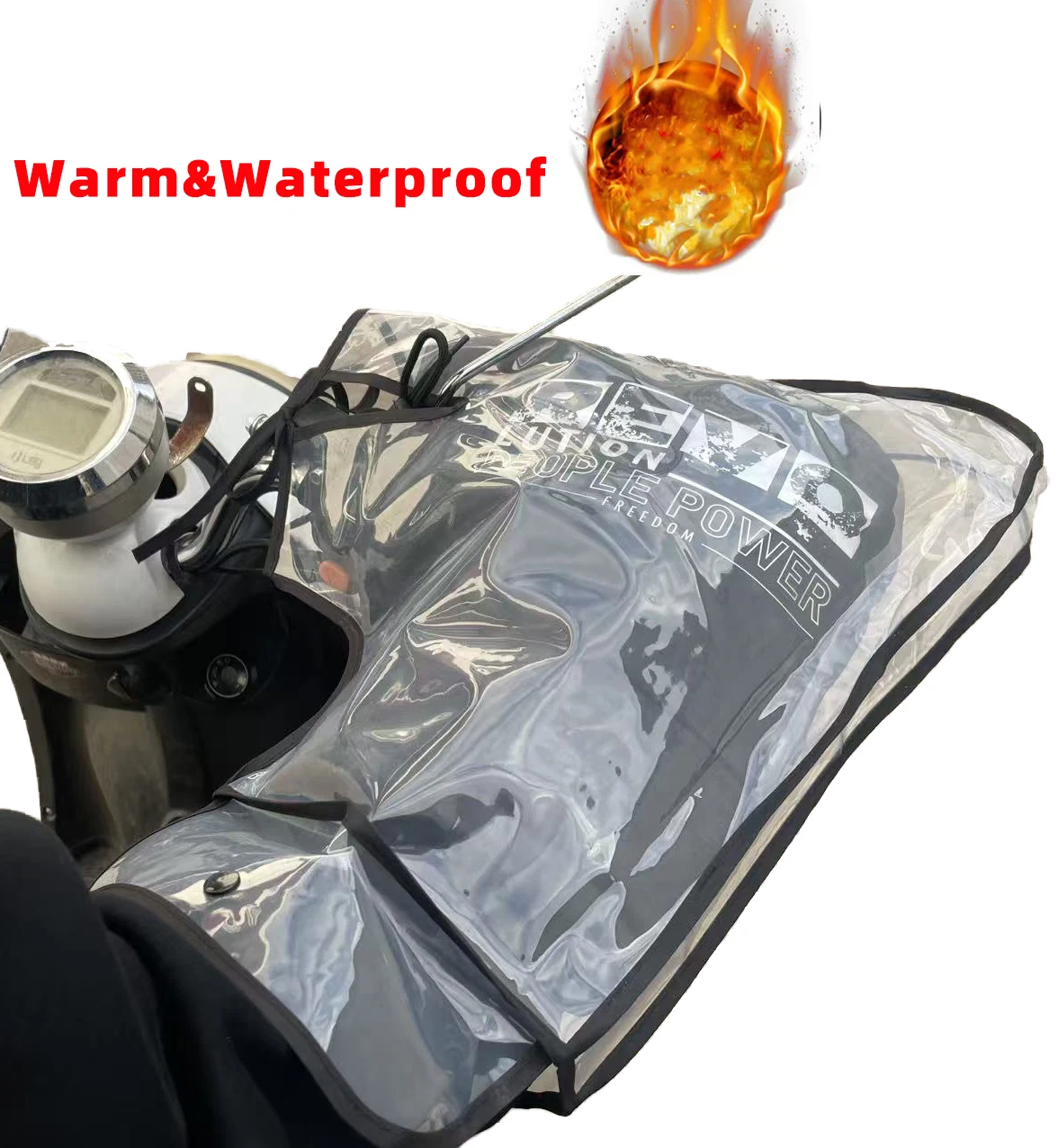 1 Pair Winter Motorcycle Handlebar Gloves Muffs Waterproof Keep Warm E-Bike Thermal Gloves Windproof Handle Cover Hot Protect