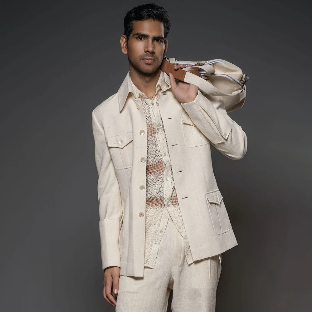 

Мужские костюмы по индивидуальному заказу, формальные повседневные однобортные однобортные костюмы с лацканами-стойкой, приталенная куртка, брюки, роскошная мужская одежда Terno