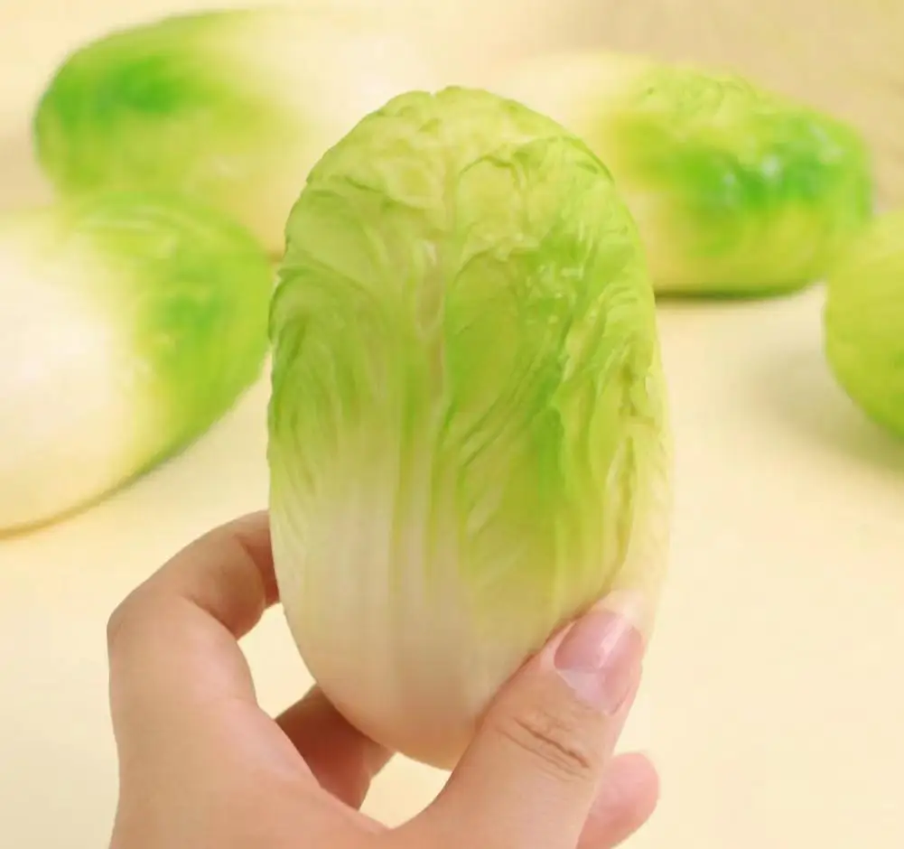 Realistic Cabbage Squeeze Fidget Toy Soft Slow Rebound Vegetable Stress Relief Decompression Toy Chinese Cabbage Squeeze Toy