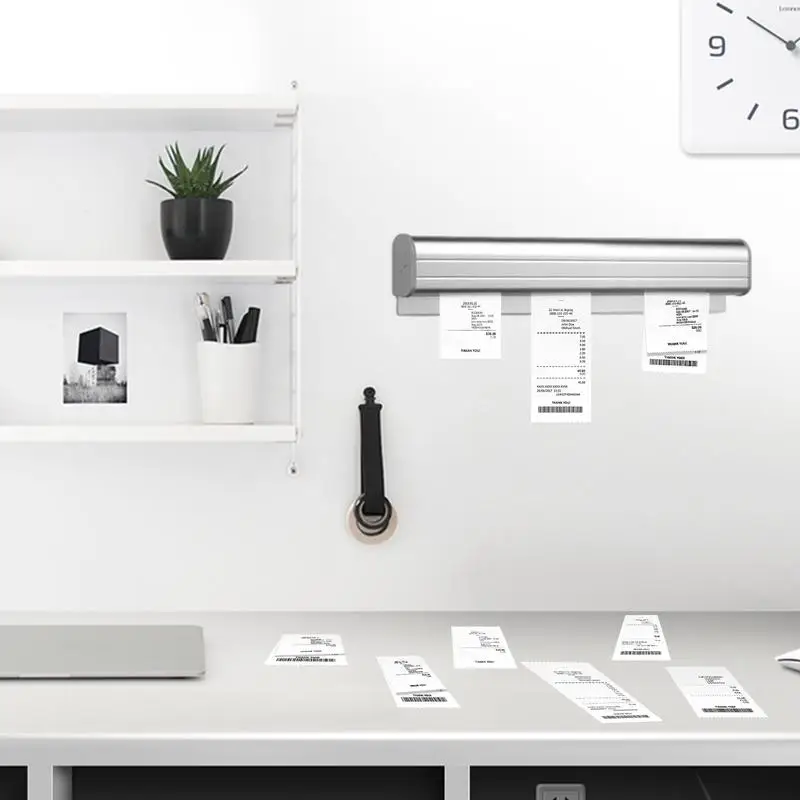 Ticket Holder Strip Wall Mounted Slide Restaurant Check Rack Adhesive Receipt Holder For Shops Cafes Pubs No Drilling Bill Rack