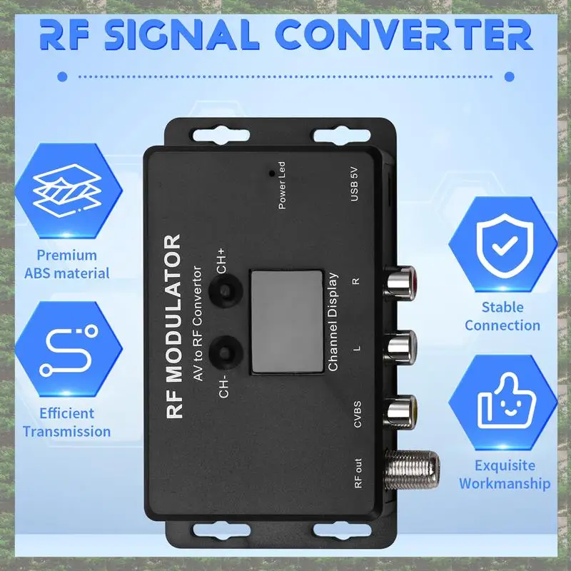 

Promotion M60 RF Modulator AV To RF Converter UHF Modulator RF Signal Converter