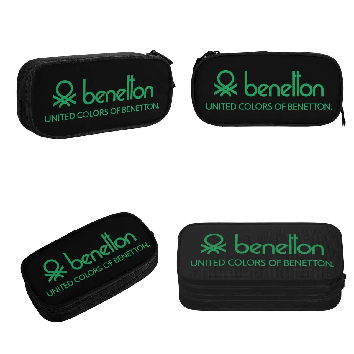 Imagem -02 - Benetton Pencil Cases para Meninos e Meninas Grande Armazenamento Pen Bags Pen Box Pencil Pouch Estudantes Papelaria Escola