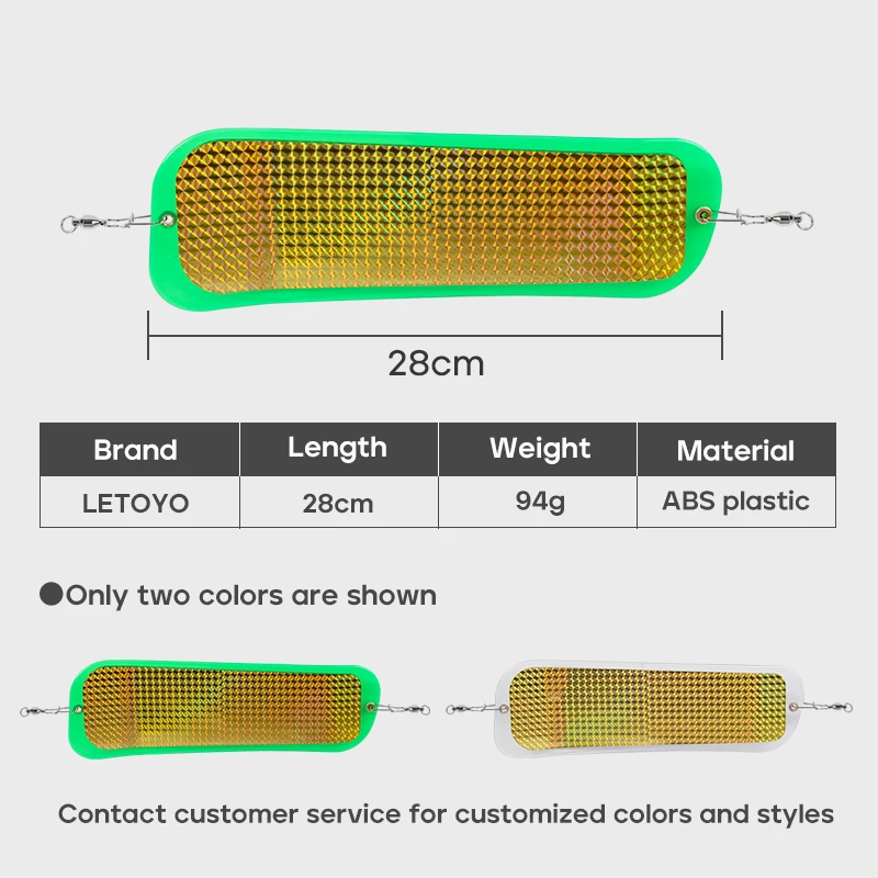 الغوص فلاش مجلس 28 سنتيمتر 94 جرام التصيد المتعري إغراء المتعري السباحة الطعم UV الوجهين موصل عاكس سمك السلمون صيد السمك