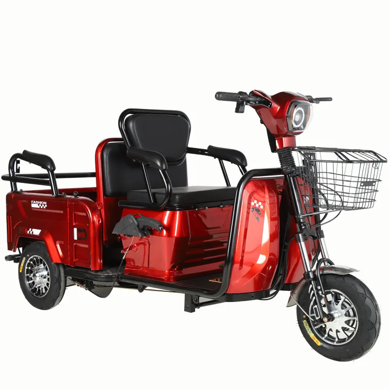 48V/72V Electric Tricycle with Kids Seat Open Body Adult Tricycles Bicycles for Cargo Passenger Use Certified