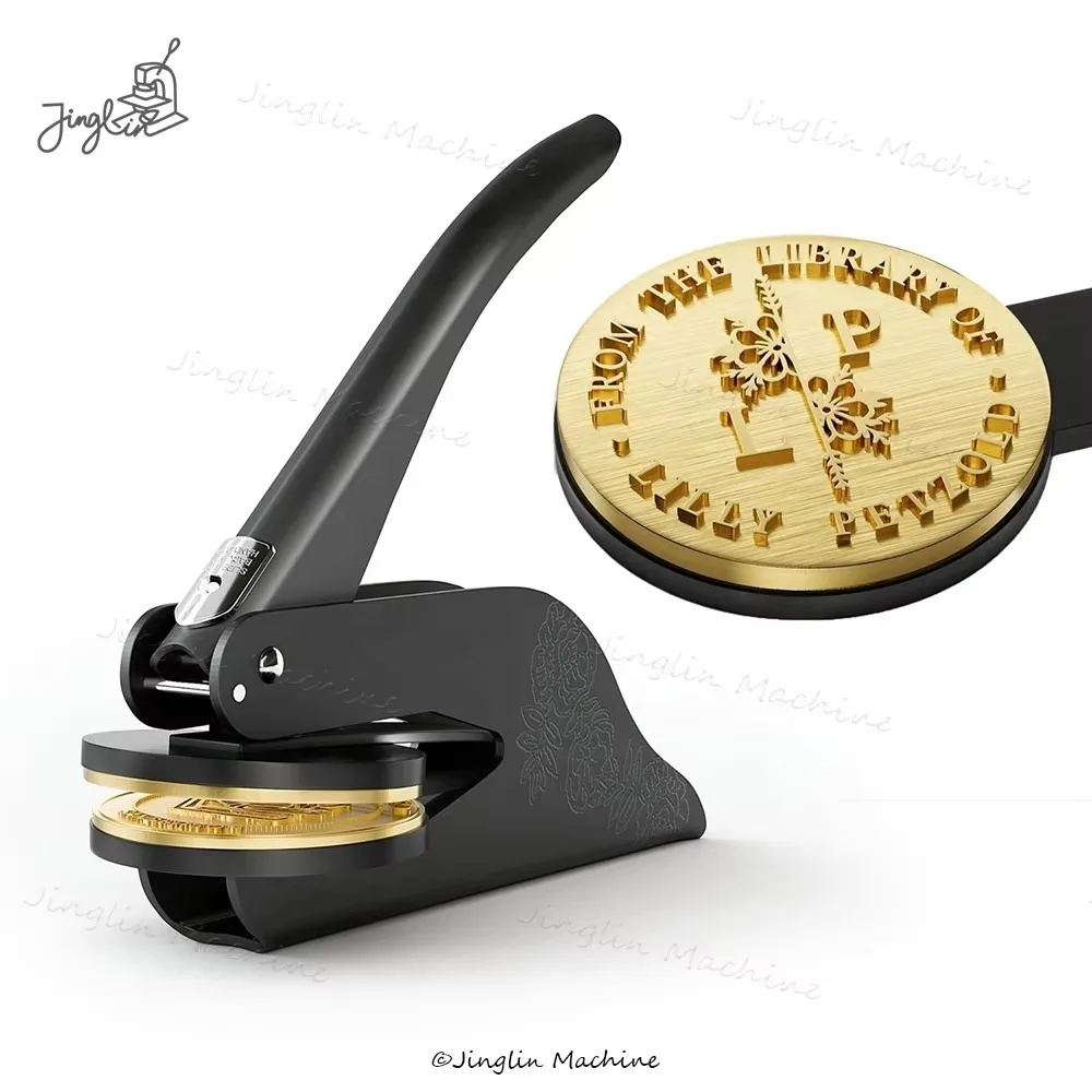 Custom Logo Embossed Certificate Seals Pocket Embosser Notary Dry Seal Stamp for Documents