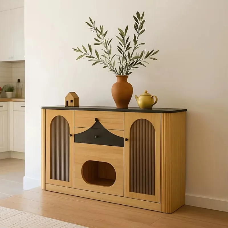 Furniture Minimalist Design Dining Furniture White Storage Buffet Cabinet Home Wooden Living Room Modern Sideboard
