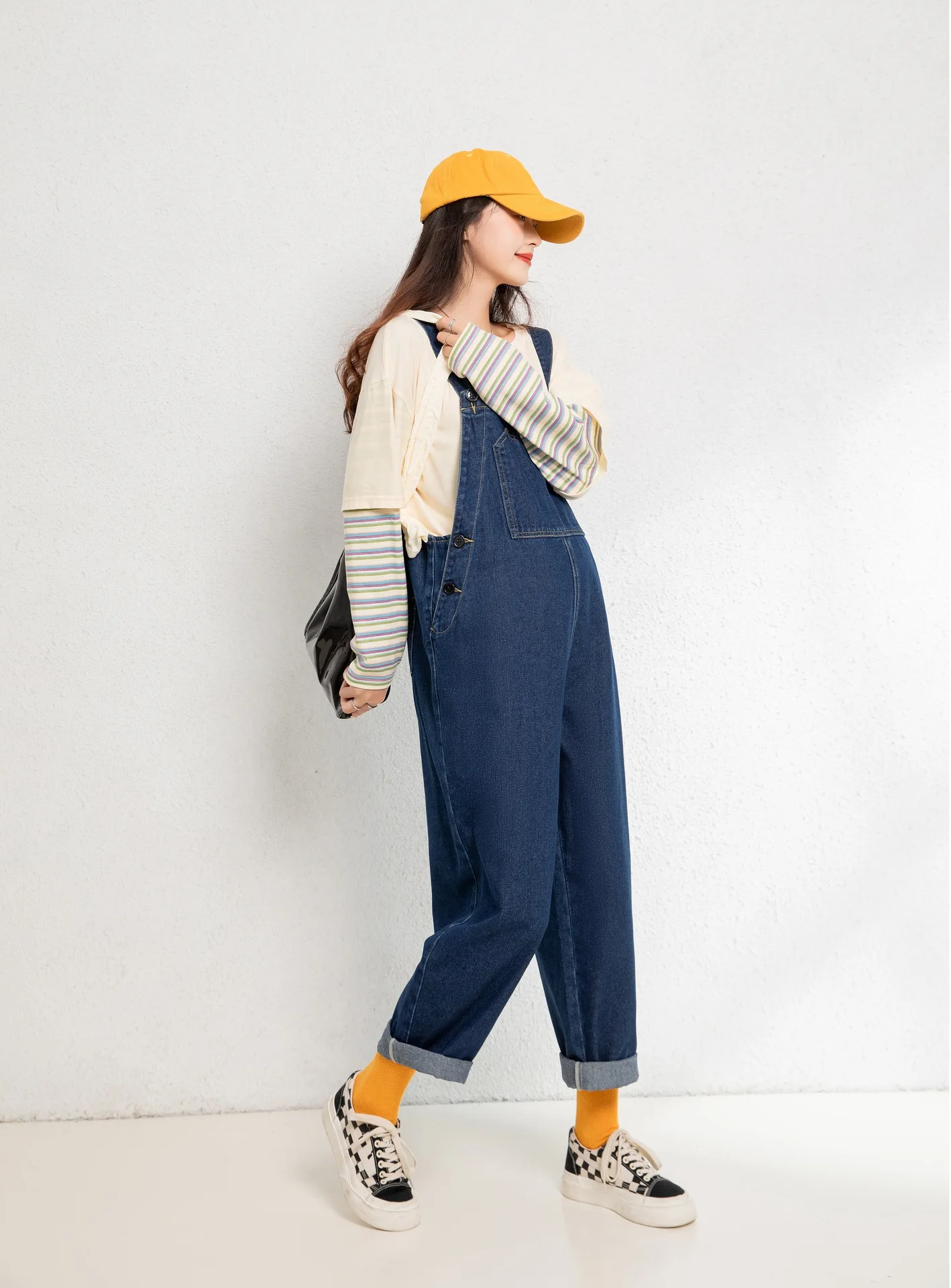 Winter New Womens Jumper Denim Overalls Loose Romper Oversize Ladies Jumpsuit Pockets Pants Plus Size