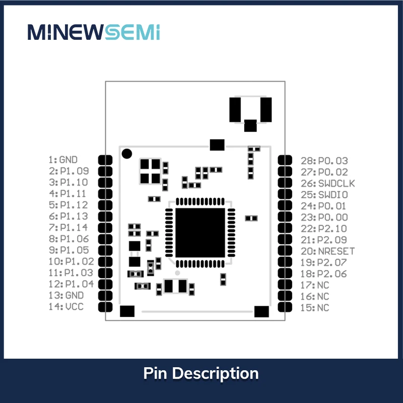 NRF54L15 Custom Bluetooth Transceiver 5 Ble Module ME54BS03 1.5MB Flash Module Company for Ble Mesh