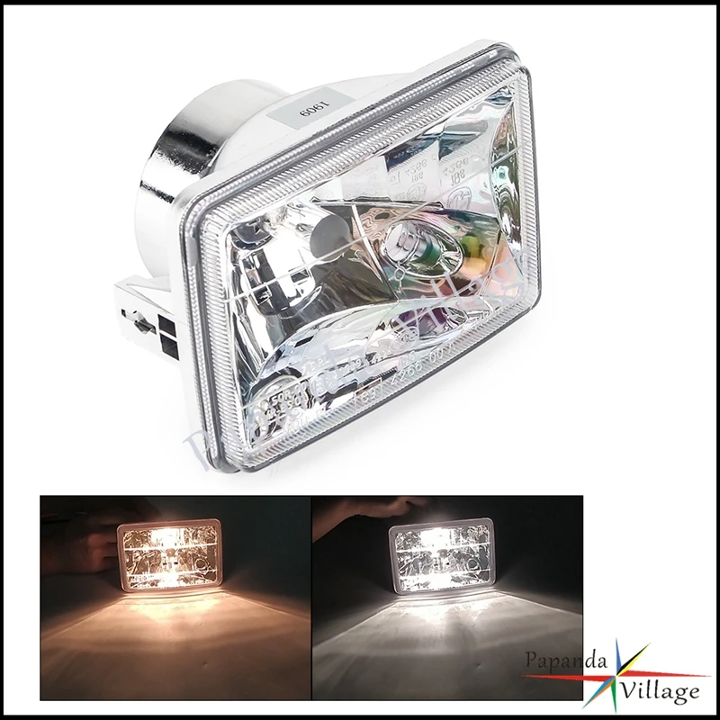 Clear Motorcycle Front Scooter Rectangle P43T W2.1x9.5d Replacement Headlight Headlamp E3 E-mark For Vespa S 150 S150 2007-2017