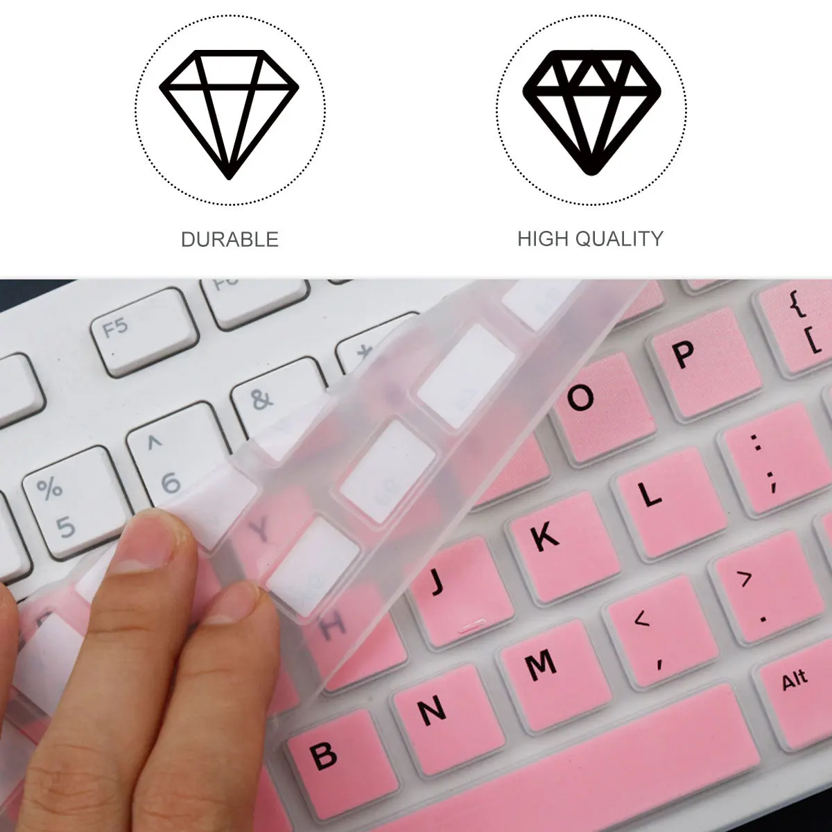 

2pcs Silicone Keyboard Cover Waterproof Dustproof Protective Film For Laptop Keyboards Thin Flexible Skin Compatible With Dell