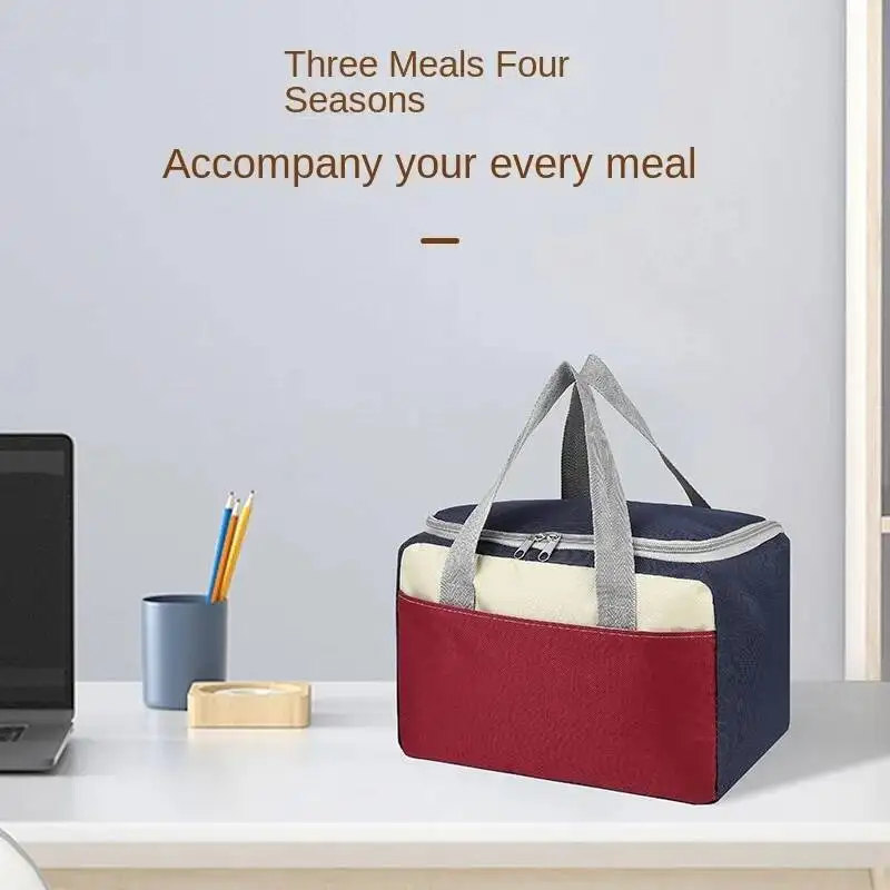 أحدث حقيبة صندوق الغداء الممتازة في الهواء الطلق احباط حقيبة الغداء الباردة النمط الياباني سميكة سعة كبيرة حقيبة معزولة #1