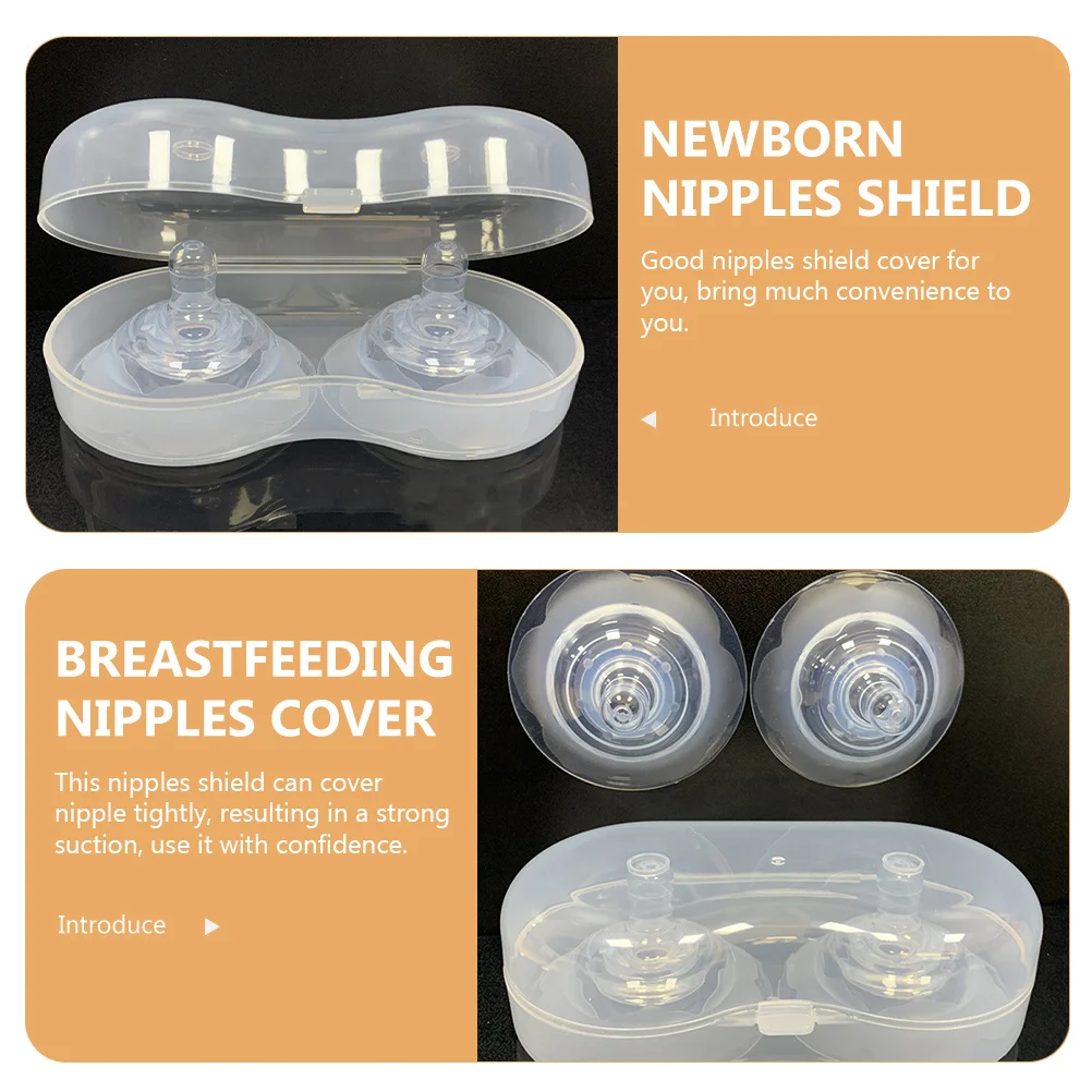 

1 set 1 Set Silicone Nipple Shields For Breastfeeding, Soft Nipple Protectors Anti-Bite Cover, Newborn Nursing Essentials, Baby