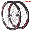 초경량 자전거 바퀴 700c 깊이 30/40/50mm 깊이 19mm 폭 알루미늄 합금 자전거 바퀴 세트 림 브레이크 휠셋 1