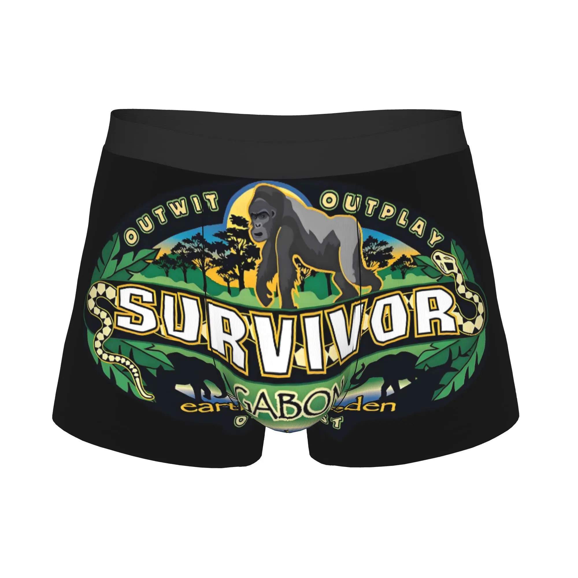 Program S-Survivors Gabon Boxers Shorts Men Adventure Briefs Underwear Cool Underpants