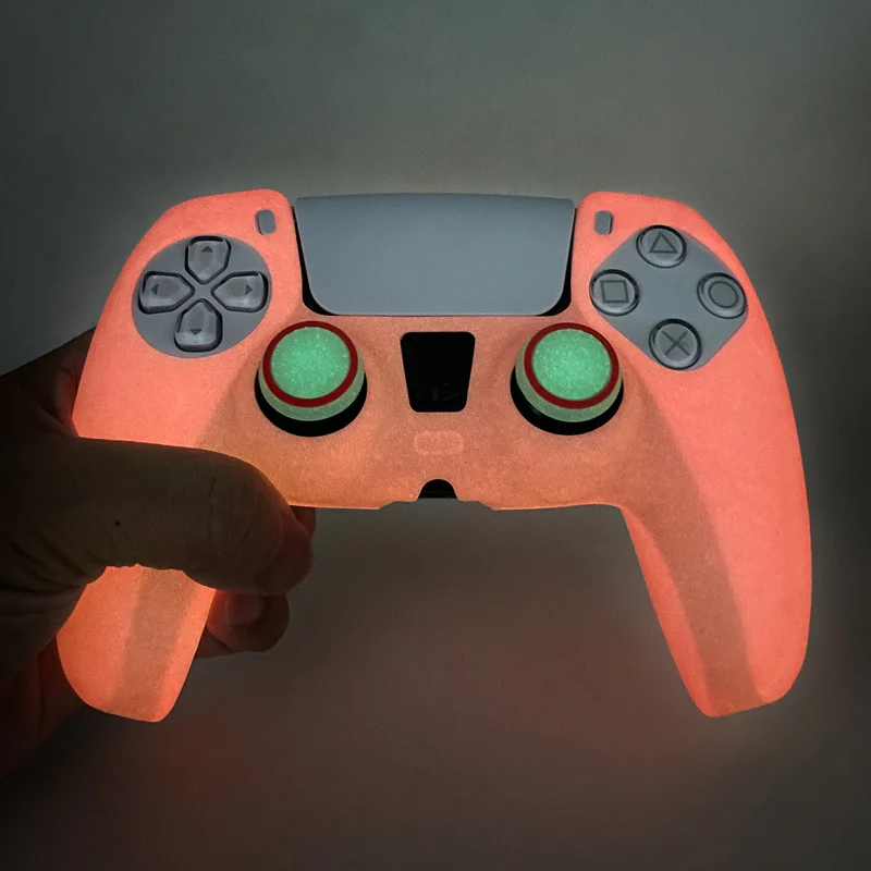 Glow in Dark Soft Silicone Case For PS5 Control Games Accessories Gamepad Joystick Case Cover for PS5 Controller Skin