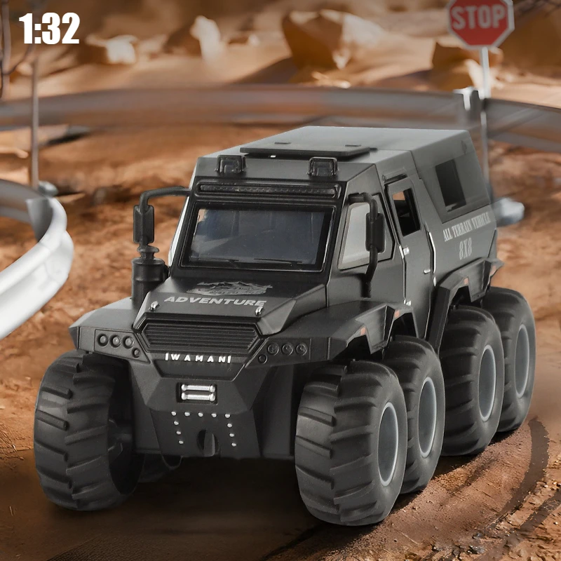 

1:32 Conqueror 8X8 Armored Vehicle Alloy Model Car Toy Diecasts Metal Casting Sound and Light Car Toys For Children Gift