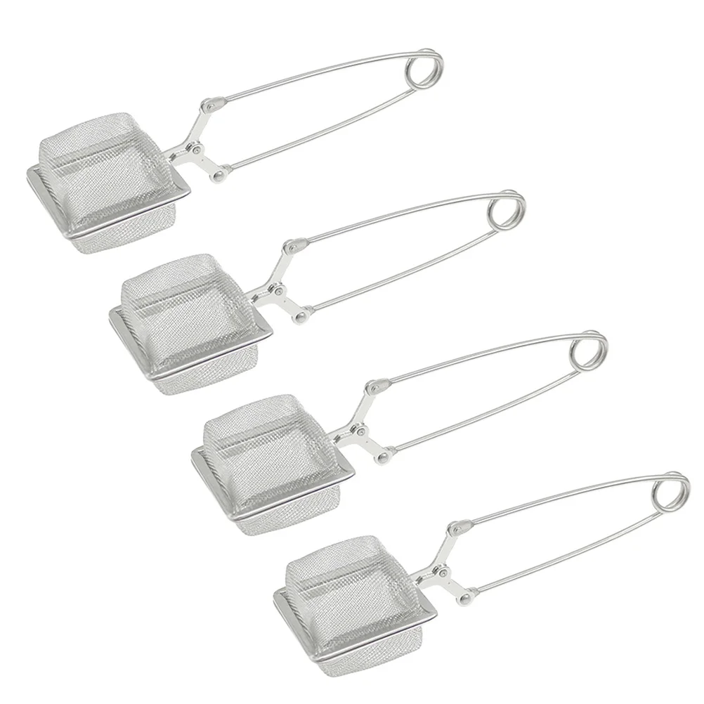 

4Pcs Eco Friendly Stainless Steel Tea Strainer Simple Appearance Mesh Filter For Teapot Mug Infuser