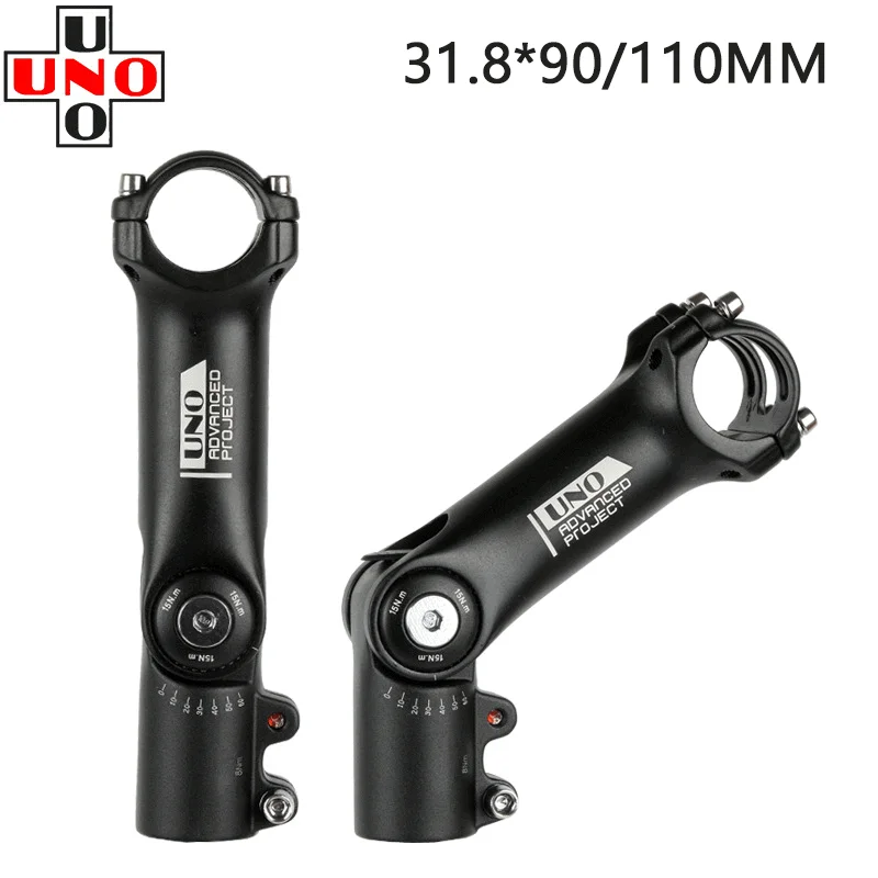 

UNO Bike Stem Angle Adjustable Height Riser 31.8mm Mountain Cycling Parts Stem 90/110MM Bicycle Accessories