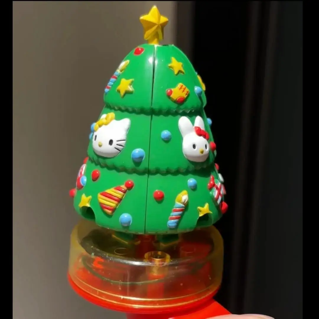 Creative Hellokitty Rotating Christmas Tree Surrounded By A Christmas Tree Featuring Cute Cats Cute Toys And Christmas Gifts