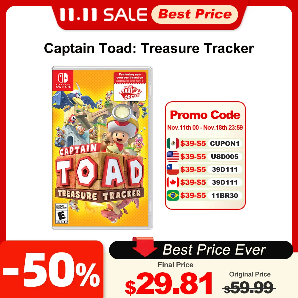 Captain Toad Treasure Tracker Nintendo Switch Games Deals 100% Official Original Physical Game Card Puzzle Genre for Switch OLED