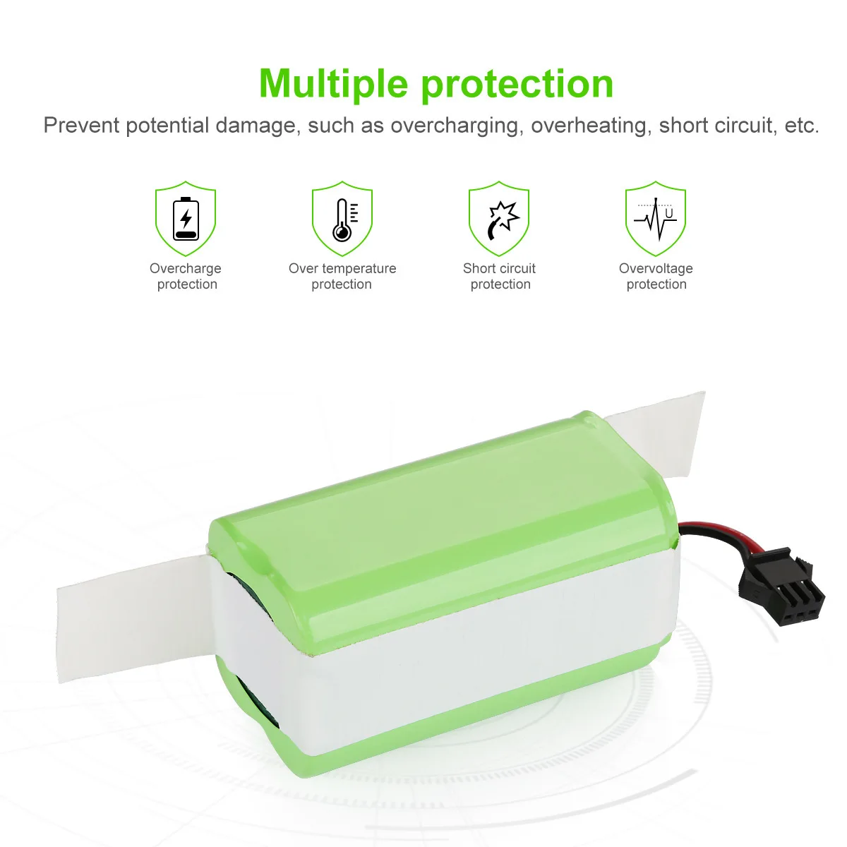 14.4V 3000mAh EC14-30 Replacement Battery for Ecovacs/Roborock/RoboVac 30C FOR Robot Vacuum Cleaner High Capacity Li-ion