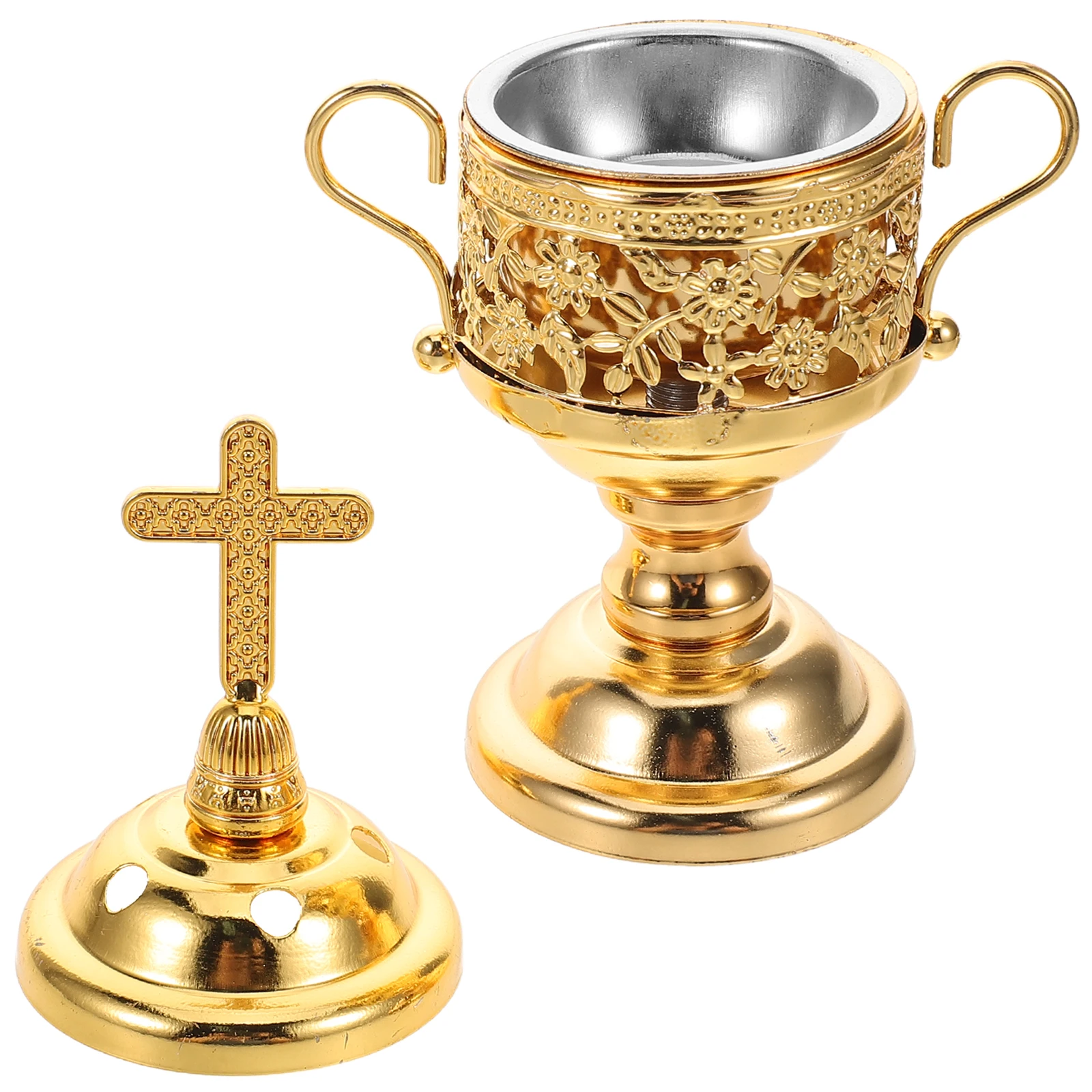 

Middle Eastern Incense Burner Metal Hollow Vintage Censer Decorative Office Aromatherapy Indoor Cone Tabletop