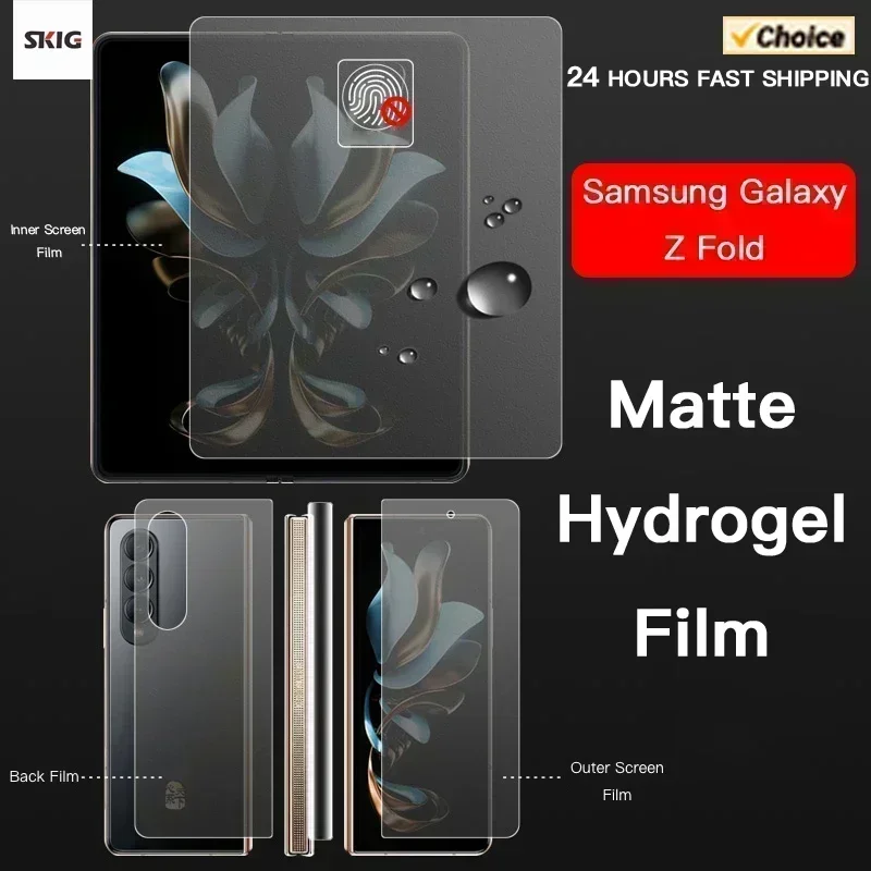 

Matte Hydrogel Soft TPU Film For Samsung Galaxy Z Fold 5 4 3 2 5G Internal Inner Outer Hinge Sticker Full Body Screen Protector