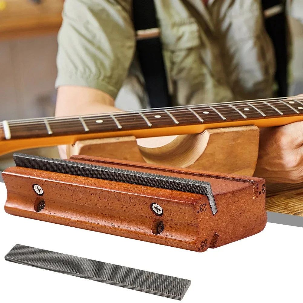 Fret End Beveling File 3/23/35 Degree 3 in 1 Fret Crowning End Fret File Guitar Bass Fret End Dressing Luthier Repair Tools image 6