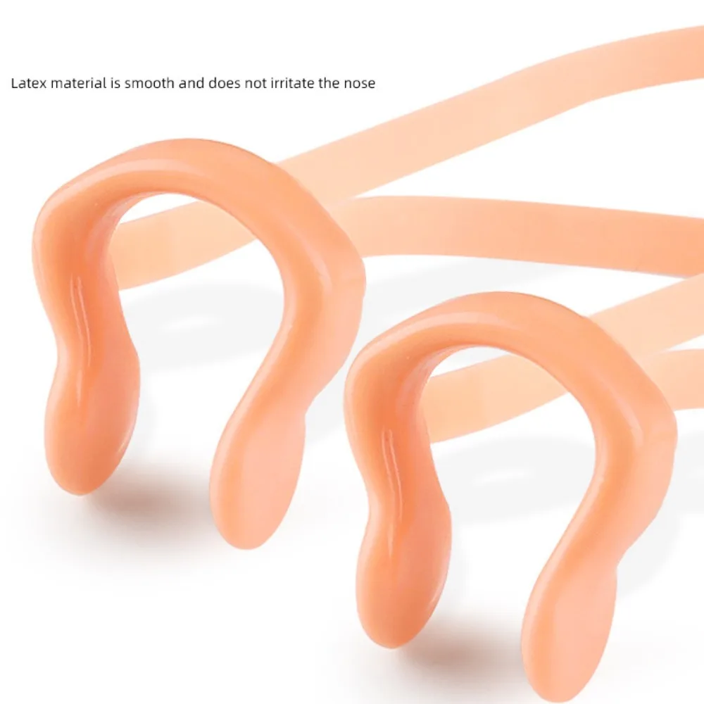 مع سلسلة السباحة مشبك الأنف اللاتكس مربوط سيليكون حبل مشبك الأنف لينة قابلة لإعادة الاستخدام السباحة الأنف المقابس بركة الملحقات