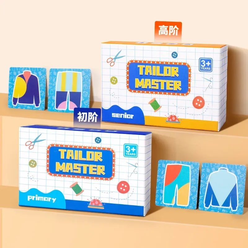 Kids Fabric Tailor Master Battle Game Party Games Montessori Thinking Training Puzzle Toy Color and Shape Matching Board Game