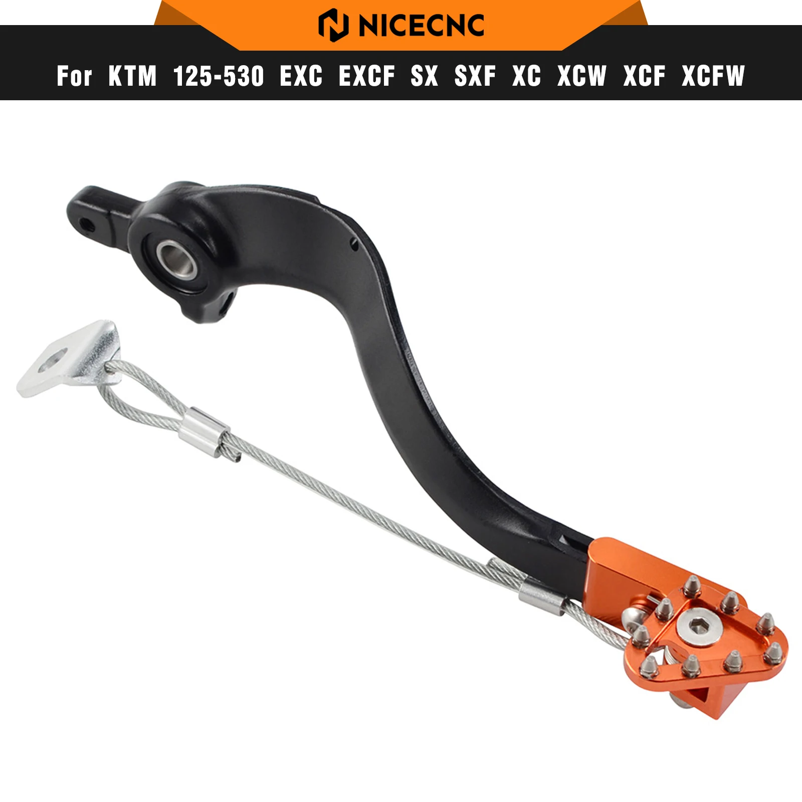 

NICECNC Forged Aluminum Brake Pedal Lever Kit For KTM EXC-F 350 SX 125 SX 250 SX-F 250 SX-F 350 SX-F 450 EXC XCW 500 2011-2015