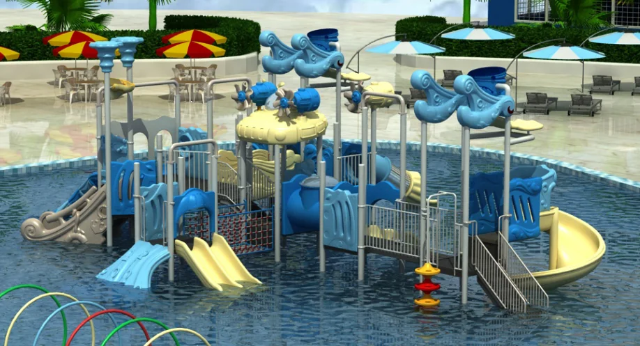 Water Slide Fiberglass Factory Children Outdoor Playground Equipment Swimming Pool JMQ-H025 Water Park for Sale
