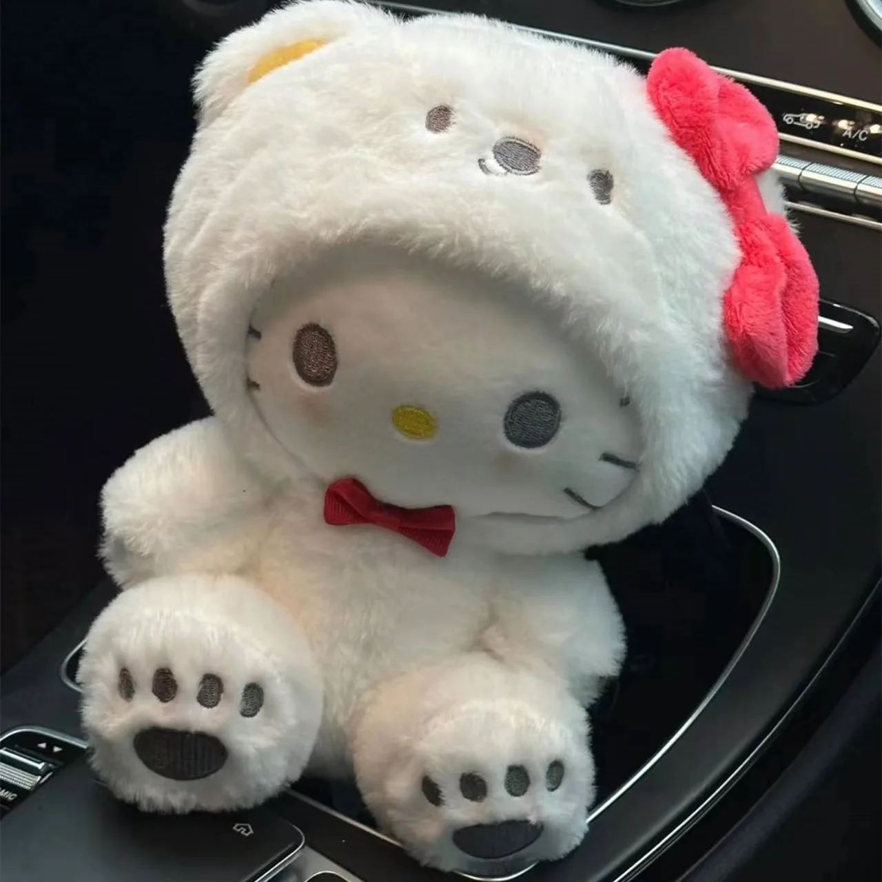 Muñeco de peluche de oso blanco para niños, juguete de peluche, perro Kuromi Pacha, Sanrio, Cinnamoroll, regalo de cumpleaños