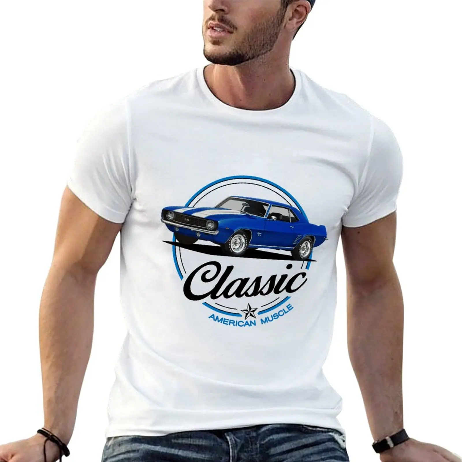 

graphic Classic shirts T-Shirt Retro funny cotton American t man t shirts Camaro