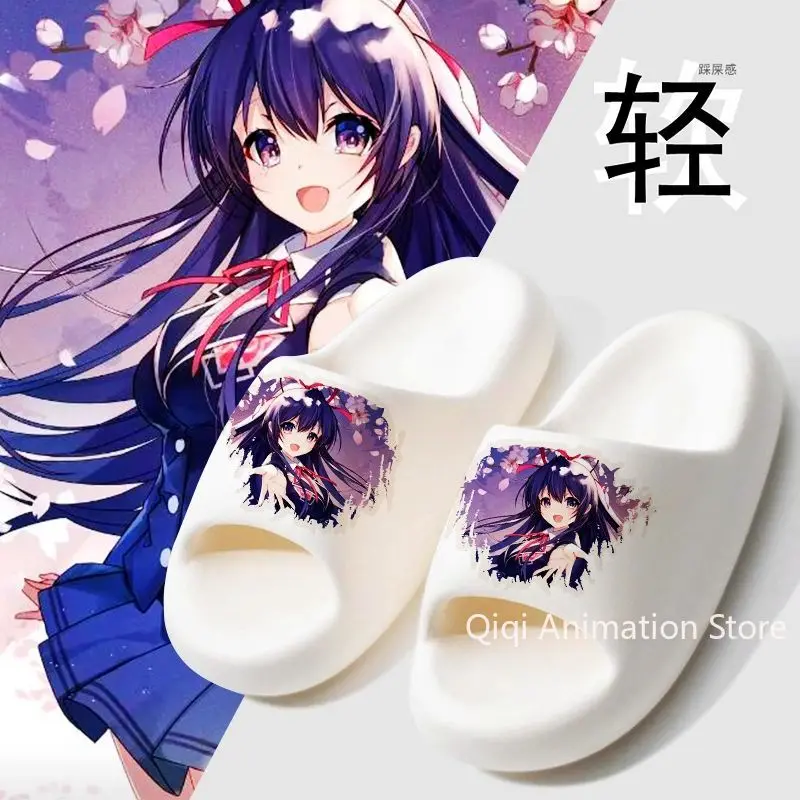 

DATE A LIVE Yatogami Tohka аниме тапочки женские домашние тапочки противоскользящие домашние тапочки на плоской подошве парные шлепанцы весна лето